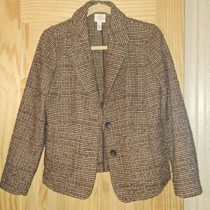St. John's Bay Brown Plaid Women's Blazer